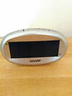Spc-073 Sharp Alarm Clock Blue Led With Dimmer Silver