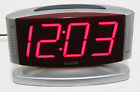 Spc033d 2 . Led Alarm Elgin Perfect Clock Display " Mint Red Large