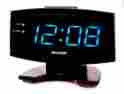 Spc106x Sharp Large 2 Blue Led Display Digital Alarm Clock Electric Beep Snooze Black 049353612447