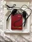 Srf-30w Sony Vintage Fm Walkman New In Box With Headphones Red