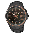 Srn066 Seiko Brand New Mens Analog Dial Retrogade Black Japanese Quartz