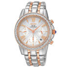 Ssc880 Seiko Brand New Womens Silver And Rose Gold Tone Steel