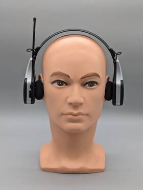 Elec0022 Suntone Am/fm Foldable Wireless Radio Headphones Silver Tested
