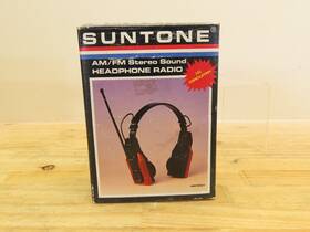 Nn028 Suntone Am/fm Foldable Headphones Radio Original Box