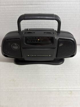 Rr2600 Suntone Vintage Am/fm Boom Box Radio Twin Speaker Mini Portable Novelty