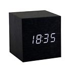 Synchkg129303 Perrylee Wood Wooden Cube Digital Led Light Desk Travel Mute