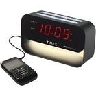 T128 B Timex New Xbbu Dual Alarm Clock With Usb Charging Night Light Black 531479634217