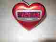 T141r Timex Heart Shaped Alarm Clock Battery Back Up Progressive Volume Red
