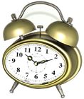 Tc77g Maples Clock Oval Double Bell Alarm Gold Finish 818877010288