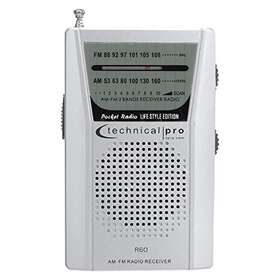 Technical Pro 610370152706 Portable Am-fm Pocket Radio - 2aa Battery Operated Listening Device With Head