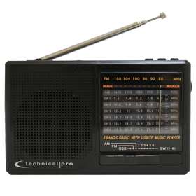 Tr400t Technical Pro Portable Solar Powered Battery Operated Am Fm Sw Radio Built-in