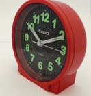 Tq-228-4df Casio Traveler Analog Alarm Clock Round Table Red 4971850752288