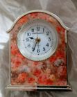 Unbranded Noble Excellence Alarm Clock Floral Acrylic And Brass Quartz