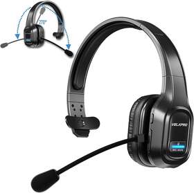 Velkpro 784956356472 Wireless Headset With Microphone - Comfortable Single-ear Black Velkpro 784956356472 Wireless Headset With Microphone - Comfortable Single-ear Black