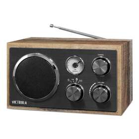 Vrs-2400-fsg Victrola Wooden Desktop Fm Radio With Built-in Bluetooth