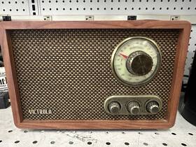 Vta-370b Victrola Retro Wood Fm/am Radio Rotary Dial