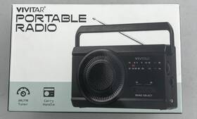 Vivitar 681066050705 New Portable Radio Am/fm Collapsible Antenna And Carry Handle