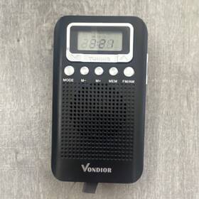 Vondior Vx-w828 Pocket Am/fm Radio Digital Display Headphone Jack Black