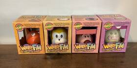 Wfrg-15 Wild Fm Vintage Lot Of 4 Portable Radios-goldfish Monkey Pig Cow