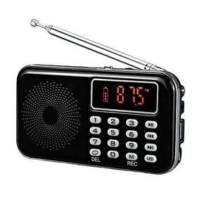 Y-619 Ymdjl Portable Fm Radio Mini Digital Music Player With Speaker Black
