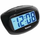 Zpgqgoqupe General Large Lcd Battery Alarm Clock Black Display Snooze