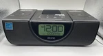 Ihome Colortunes IP42 Black Alarm Clock W/dock & Line Jack For Audio Ipod. Fixed Price $40.00.