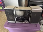 Vintage 1985 Emerson XLC-555 Boombox Television Cassette Tape Radio Tv Read. Fixed Price $124.99.