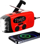 Emergency Solar Hand Crank Weather Radio 2000MAH Power Bank Charger Flash Light. Fixed Price $38.95.