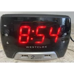 Westclox Alarm Clock Radio With Dual Usb Charger Model 80227WM Tested Works. Fixed Price $11.96.