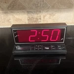 Vintage Cosmo Time Alarm Clock Red Lcd E-805 Wood Grain Hong Kong Made Tested. Fixed Price $29.89.