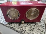 1953 Red General Electric Clock Radio Model 565 Working For Repair. Fixed Price $175.00.