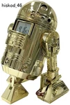 Star Wars R2-D2 Action Alarm Clock Watch Gold Color Limited 8ZDA21DZ18 Rhythm Jp. Fixed Price $217.35.