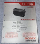 Sony ICF-C15W Fm/am Digital Clock Radio Original Service Manual Schematic M528. Fixed Price $27.95.