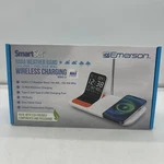 Emerson Smartset Weather Band Dual Alarm Clock Radio, 15W Wireless Charging. Fixed Price $32.40.