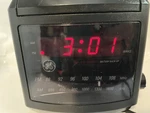 Ge Clock Radio 7-4606B Black Cube Alarm Am-fm Battery Back-up. Fixed Price $14.99.