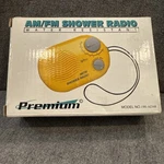 Premium 90'S Am/fm Shower Radio 190-AI348 Water Resistant, Brand New. Fixed Price $29.99.