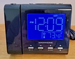 Magnasonic MM176K Projection Alarm Clock With Am/fm Radio Battery Backup. Fixed Price $17.95.