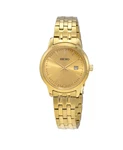 Seiko Essentials All Gold Tone Women's SUR444 Watch W/ Date. Fixed Price $169.00.