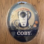 New Blue Coby Mini Am/fm Radio Silver CX-71 Headphones Portable Personal. Fixed Price $15.00.
