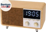 Retro Bluetooth Speaker Clock Radio With Fabric Grille&wood Finish,vintage Fm. Fixed Price $39.57.