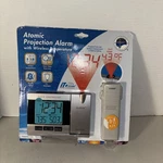 Crosse Technology Atomic Projection Alarm Clock Indoor/outdoor Temp WT-5220. Fixed Price $34.99.