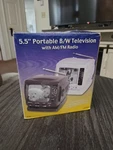 Vintage Memorex 5.5" Portable Tv Am/fm Radio MT0550 3-WAY Power Boxed Tested. Fixed Price $50.00.