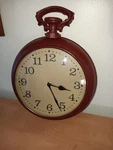 Metal Rustic Cabin Pocket Watch Kitchen Clock 12-1/2" Color. Fixed Price $29.99.