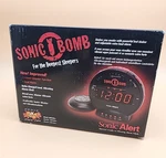 Sonic Boom SBB500SS Bomb Loud Plus Vibrating Alarm Clock - New. Fixed Price $35.00.