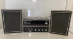 Vintage Montgomery Ward Airline Solid State Radio & Speakers Gen 6111A Am Fm. Fixed Price $75.20.
