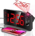 Projection Alarm Clock, Digital With Modern Curved Design 180 Rotatable. Fixed Price $30.85.