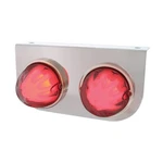 Bracket W/ Two 9 Dual Function "glo" Lights - Red Led/clear Lens. Fixed Price $70.06.