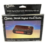 Vintage Cosmo Digital Led Am/fm Alarm Clock Radio CR2035 Box Faux Wood Grain. Fixed Price $49.99.
