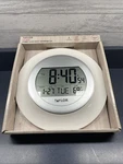 Taylor Atomic Clock With Thermometer And Date 9.25" Indoor Radio Controlled 1750. Fixed Price $38.95.
