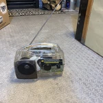 Vintage Freeplay Self Powered Am/fm Radio Solar Crank Clear See Through Tested J. Fixed Price $37.00.